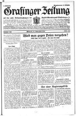 Grafinger Zeitung Mittwoch 26. November 1930