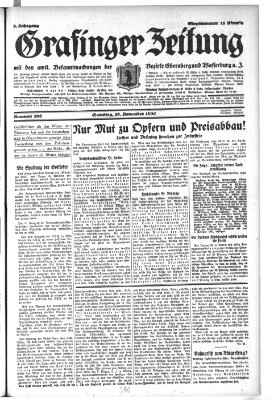 Grafinger Zeitung Samstag 29. November 1930