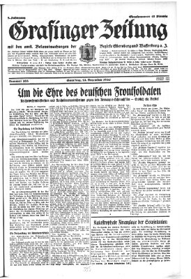 Grafinger Zeitung Samstag 13. Dezember 1930