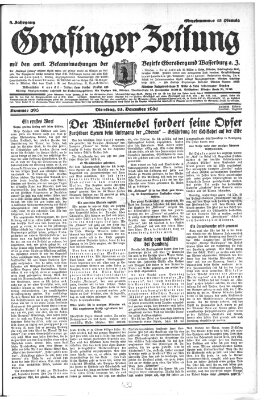 Grafinger Zeitung Dienstag 23. Dezember 1930