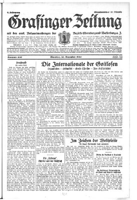 Grafinger Zeitung Dienstag 30. Dezember 1930