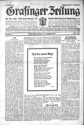 Grafinger Zeitung Freitag 2. Januar 1931