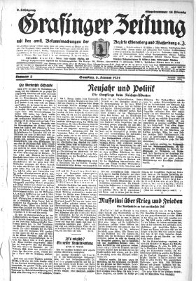 Grafinger Zeitung Samstag 3. Januar 1931