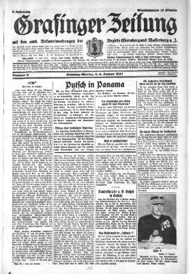 Grafinger Zeitung Sonntag 4. Januar 1931