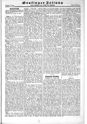 Grafinger Zeitung Samstag 10. Januar 1931