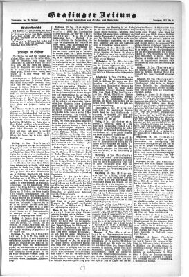 Grafinger Zeitung Donnerstag 15. Januar 1931