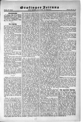 Grafinger Zeitung Dienstag 20. Januar 1931