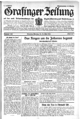 Grafinger Zeitung Sonntag 17. Mai 1931