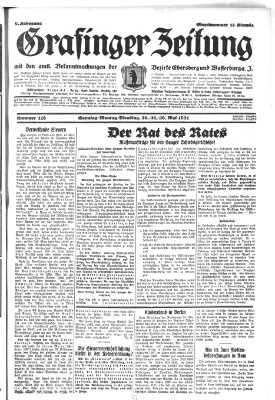 Grafinger Zeitung Montag 25. Mai 1931