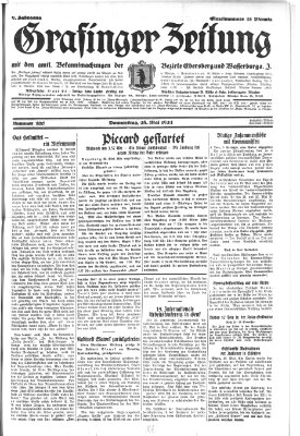 Grafinger Zeitung Donnerstag 28. Mai 1931