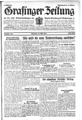 Grafinger Zeitung Sonntag 31. Mai 1931