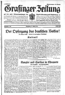 Grafinger Zeitung Tuesday 9. June 1931