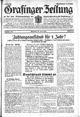 Grafinger Zeitung Dienstag 23. Juni 1931