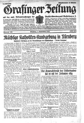 Grafinger Zeitung Dienstag 1. September 1931