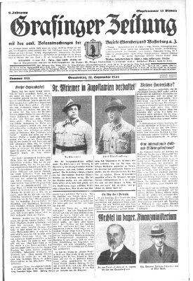 Grafinger Zeitung Donnerstag 17. September 1931