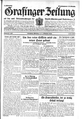 Grafinger Zeitung Sonntag 4. Oktober 1931