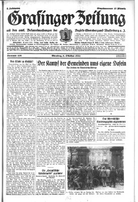 Grafinger Zeitung Dienstag 6. Oktober 1931