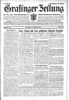 Grafinger Zeitung Samstag 24. Oktober 1931