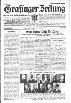 Grafinger Zeitung Montag 26. Oktober 1931