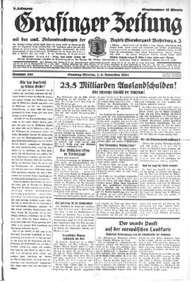 Grafinger Zeitung Sonntag 1. November 1931