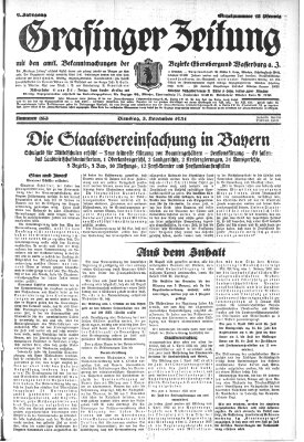 Grafinger Zeitung Dienstag 3. November 1931