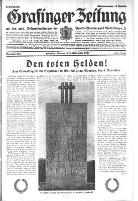 Grafinger Zeitung Sonntag 8. November 1931