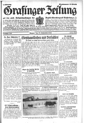 Grafinger Zeitung Donnerstag 19. November 1931