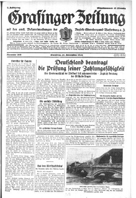 Grafinger Zeitung Samstag 21. November 1931