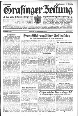 Grafinger Zeitung Freitag 27. November 1931