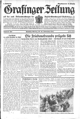 Grafinger Zeitung Montag 30. November 1931