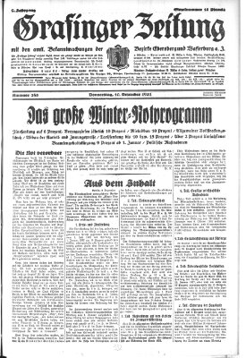 Grafinger Zeitung Donnerstag 10. Dezember 1931