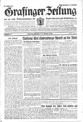 Grafinger Zeitung Sonntag 3. Januar 1932