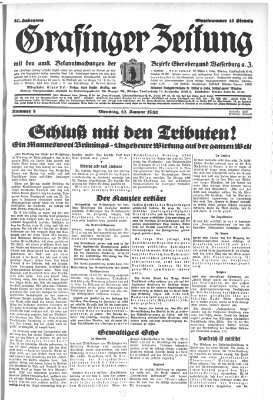 Grafinger Zeitung Dienstag 12. Januar 1932