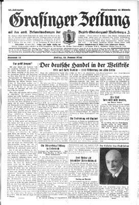 Grafinger Zeitung Freitag 15. Januar 1932