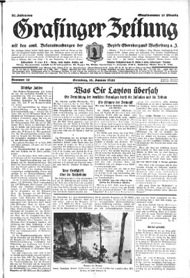 Grafinger Zeitung Samstag 16. Januar 1932