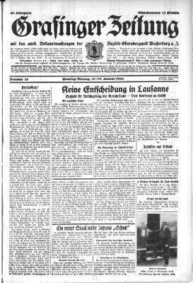 Grafinger Zeitung Montag 18. Januar 1932