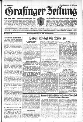 Grafinger Zeitung Montag 25. Januar 1932