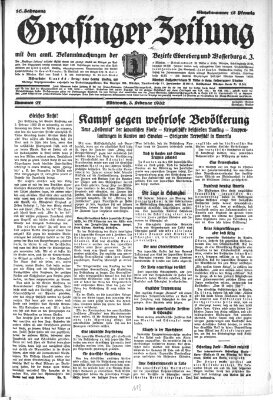 Grafinger Zeitung Mittwoch 3. Februar 1932