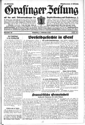 Grafinger Zeitung Samstag 6. Februar 1932