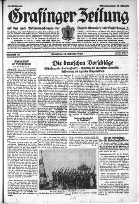 Grafinger Zeitung Samstag 13. Februar 1932