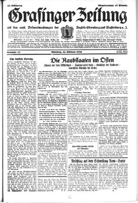 Grafinger Zeitung Dienstag 16. Februar 1932