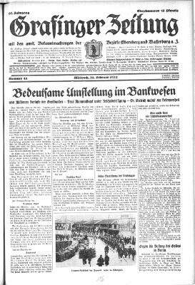 Grafinger Zeitung Mittwoch 24. Februar 1932