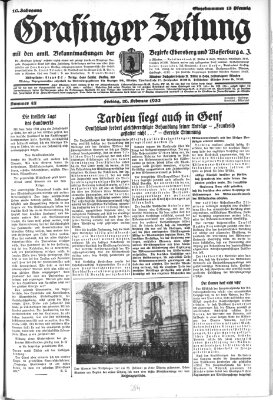 Grafinger Zeitung Freitag 26. Februar 1932