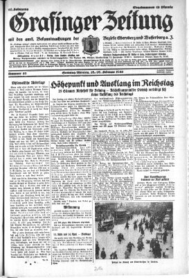 Grafinger Zeitung Montag 29. Februar 1932