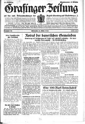 Grafinger Zeitung Mittwoch 23. März 1932