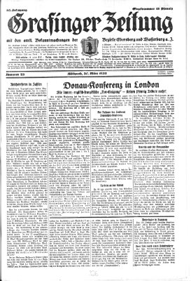 Grafinger Zeitung Mittwoch 30. März 1932