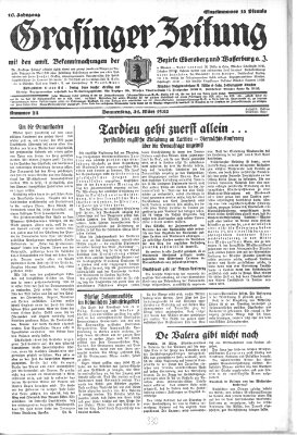 Grafinger Zeitung Donnerstag 31. März 1932