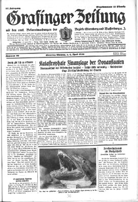 Grafinger Zeitung Sonntag 3. April 1932