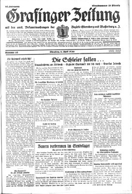 Grafinger Zeitung Dienstag 5. April 1932