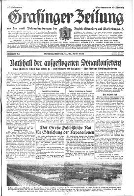 Grafinger Zeitung Sonntag 10. April 1932